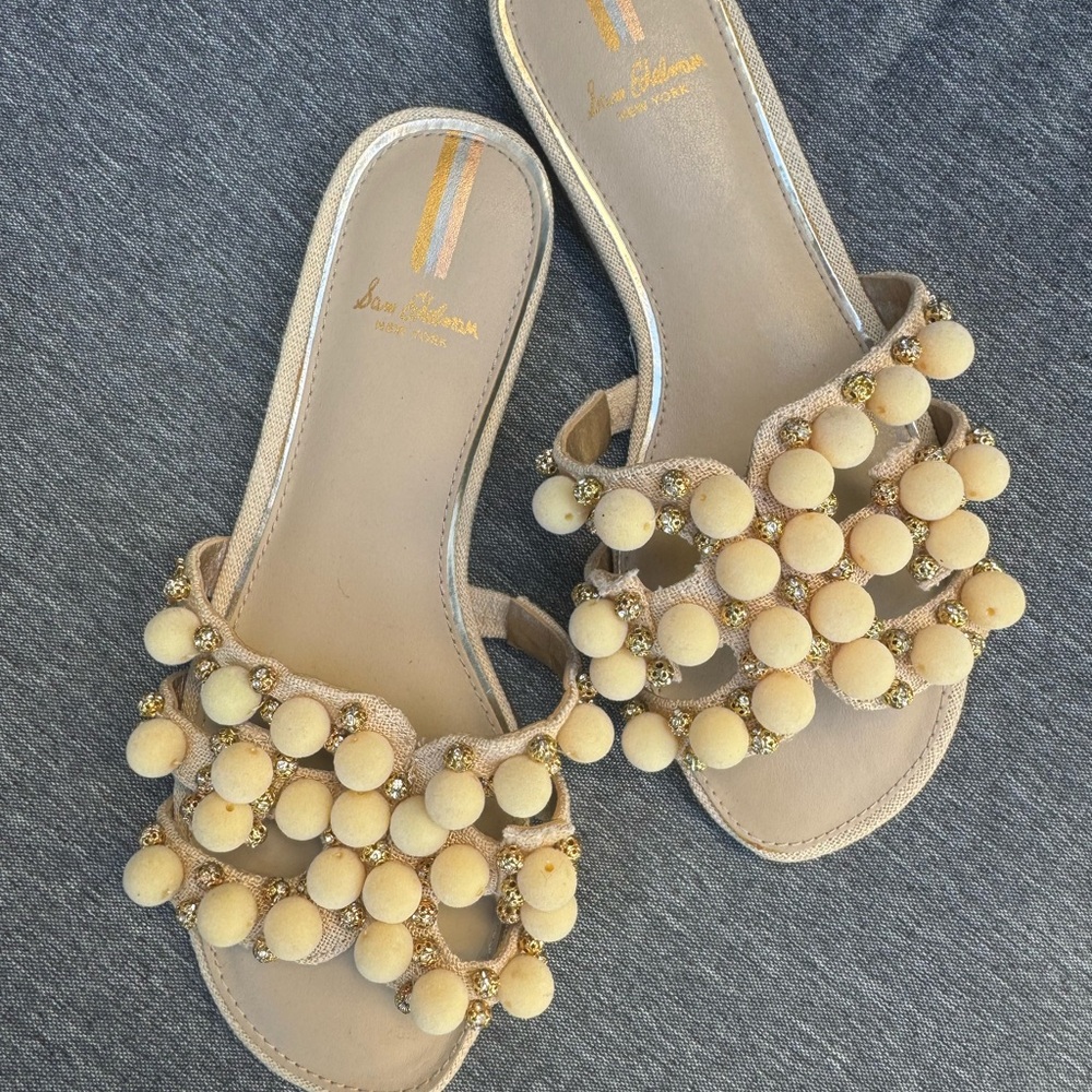 Sam Edelman slide  sandals. Worn once . Like new
